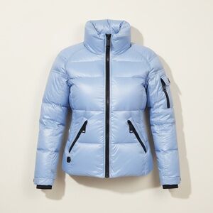 SAM. Light Blue Quilted Puffer Jacket in Frost